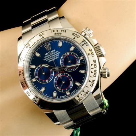 rolex daytona blue 18k|rolex daytona 18k gold price.